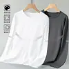 Camiseta de manga larga de otoño, diseño estampado, talla grande, para adolescentes, cuello redondo de hombre, simple y de corte holgado, top moderno