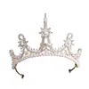 Diadema corona de novia tocado boda estilo coreano 18 cumpleaños regalo adulto corona de cristal vestido de princesa accesorios para el cabello