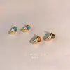 Aretes de Piedra Natural Turquesa para Mujer, Lujo Accesible Sentido de la Moda de Nicho, Aretes Retro Nuevos, Aretes Bai Detallados