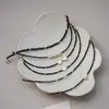Pulsera de amor con forma de estrella y lazo de espinela negra de colores, estilo de lujo ligero, pulsera de perlas de agua dulce para mujer