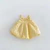 Lindo vestido tipo linterna acolchado para niñas, colección de invierno 2026, vestido grueso de tirantes floral para bebés, vestido para niños, zdq6544