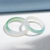 Pulsera de Calcedonia Mitad Montaña y Mitad Agua Ágata Brasileña Montaña Distante de Alta Gama Verde Aceite Pulsera Tintineante Pulsera de Jade Hielo