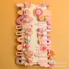 Conjunto Fofo de Presilhas de Cabelo Infantis Desenho Animado, Presilhas de Cabelo com Formato de Flores e Animais Meninas, Acessórios de Cabelo para Estudantes Atacado