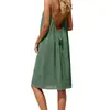 2026 Vestido Corto de Color Sólido Arrugado de Seda Helada Sin Tirantes Espalda Descubierta Fruncido para Comercio Exterior Transfronterizo Europeo y Americano Vestido de Playa para Vacaciones para Mujeres