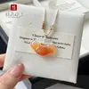 Pingente Colorido de Ágata Tipo Gelo Natural Ano da Colheita Charme Calcedônia Mordida de Doce Buda Sorridente Colar de Jade Pingente de Clavícula