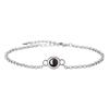 Pulsera de proyección de plata S925 con 100 idiomas, estilo europeo y americano, simple y popular, con explosiones transfronterizas.