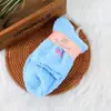 Calcetines de terciopelo de coral de color liso para Otoño e Invierno con lazo bordado, calcetines de medio terciopelo, calcetines gruesos cálidos para el hogar, calcetines para dormir en el suelo