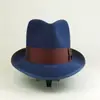 Moda Transfronteriza Más Vendido Sombrero de Fieltro de Oveja Sombrero de Fieltro de Oveja de Color Sólido Decoración de Cinta Sombrero de Fieltro de Lana Pura