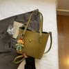 Bolsa Tote de Nicho da Moda 2025 Verão Nova Popular Cor Sólida Simples Bolsa Feminina Trabalho Casual Ombro Transversal