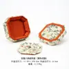 Caixa de Joias com Tampa Dupla, Tampa Octogonal, Caixa de Brocado, Caixa de Pulseira Estilo Chinês, Caixa de Joias para Pulseiras, Caixa de Exibição de Brinquedos Culturais