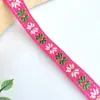 Fita de Renda com Laço de 1cm Estilo Étnico Trevo de Quatro Folhas Jacquard Fita Floral Pequena Tecido em Estoque Fita Decorativa