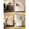 Gabinete de Almacenamiento Aparador de Acero para Sala de Estar Dormitorio Pasillo del Hogar Gabinete de Almacenamiento de Bocadillos y Juguetes Integrado de Lujo Ligero Montado en Pared