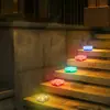 Luzes de Piso com LED Solar Transfronteiriças, Luzes de Tijolo de Gelo, Luzes Subterrâneas de Vidro, Luzes de Gramado à Prova de Chuva para Pátio Externo, Luzes Decorativas D