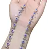 Suministro Transfronterizo de Pulseras de Tanzanita Natural S925 3*4mm Pulseras de Joyería para Mujeres Accesorios Fábrica Venta al por Mayor