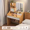 Tocador pequeño, tocador moderno simple para dormitorio, para apartamentos pequeños, nuevo modelo 2026, mesa de maquillaje simple para viviendas de alquiler