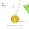Transmissão ao vivo popular areia antiga ouro amarelo Deus da riqueza pingente ouro loja mesmo diy acessórios amarelo Deus da riqueza colar ouro Bolo Atacado