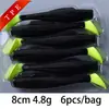 Señuelo blando de TPR personalizado, flotante, 8 cm, cintura en T, Señuelo blando de TPR Baby Silencer para pozos negros