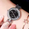 Relógio feminino GEDI com pulseira de aço transfronteiriça, relógio de pulso para melhor amiga estudante, relógio feminino de quartzo à prova d'água da moda
