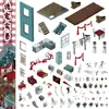 Novos Adesivos de Paisagismo Micro-Terror Estilo Chinês, Registro da Casa Assombrada, Noiva Fantasma Animal de Estimação Miniatura Cena 3D Adesivos de Alívio de Estresse Feitos à Mão DIY