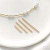 Accesorios para Conservación del Color Oro de 14K Tubo Recto Tubo Redondo Hueco Pulsera DIY Hecha a Mano Pulsera Collar Joyería para Orejas Material Hecho a Mano