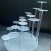 Expositor Acrílico Transparente en Forma de U para Comida Fría, Descanso para el Té, Fiesta, Té de la Tarde y Montaje de Mesa de Postres