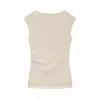 Traje Corto Casual de Chaleco + Falda de Estilo Europeo y Americano Nuevo de Primavera, Puro Deseo, Sexy, Cintura Fruncida, Aspecto Adelgazante