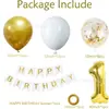 Balões de decoração para festa de 1º aniversário de bebê da Amazon transfronteiriça, balões com números grandes para decoração de aniversário