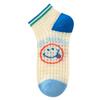 Calcetines para Niños Primavera y Verano Delgados Malla Transpirable Sin Costuras Calcetines Deportivos Dibujos Animados Lindos Azul Sonriente Cortos