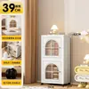 Caja de Almacenamiento para Ropa de Bebé Caja Organizadora de Juguetes de Puerta Única Abierta Gran Capacidad Armario Plegable para el Hogar con Ruedas Caja de Almacenamiento