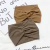 Nueva Diadema Retro Europea y Americana de Color Sólido con Trenzado Ancho para Yoga y Deportes Diarios, Diadema Elástica que Absorbe el Sudor y Previene la Transpiración