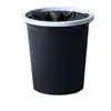 Cubo de basura negro a rayas estilo europeo sala de estar dormitorio cocina inodoro baño oficina sin tapa con anillo de presión papelera