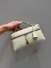 Bolsa lonchera LP23, piel original, herrajes de acero, sensación de alta gama, bolso tipo caja de un solo hombro cruzado, bolso de mano versátil y moderno para mujer