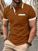 Ins europeo y americano transfronterizo 2026 AliExpress Amazon color liso para hombre con botones polo deportivo dropshipping