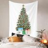 Amazon Mais Vendido Árvore de Natal Pinheiro Tapeçaria Decoração de Quarto Exportação Pequeno Fresco Fundo de Feriado Tecido Simples para Pendurar