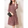 Vestido pesado de seda con estampado floral estilo francés, elegante ropa de mujer, nuevo vestido de seda de morera de longitud media para el verano 2026