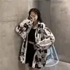 Camisas de Manga Comprida da Moda para Homens e Mulheres, Estilo Streetwear Hip-Hop, Camisas e Jaquetas Casuais Retro Largas com Estampa Tie-Dye em Estoque