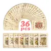 Set de 36 Tarjetas de Felicitación Florales y de Champiñones con Temática de Bosque, Tarjetas de Afirmación Positiva en Inglés, Tarjetas Decorativas Transfronterizas