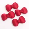 Lazo de tela relleno de algodón rojo navideño, satén, tridimensional, accesorio para el cabello DIY, accesorio para la ropa, accesorio decorativo