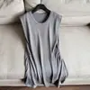 2026 Novo Suéter de Tricô Casual Sem Mangas de Seda de Amora Luxo Leve para Mulheres Atacado H09Et50605