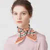Bufanda Decorativa Cuadrada Pequeña de Seda Twill Estilo Coreano Nueva Redonda para Carruaje Moda Femenina Bufanda Bufanda Estudiante Bufanda Pequeña Bufanda