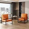 Silla de Negociación Estilo Nórdico Hogar Sala de Estar Dormitorio Oficina Hierro Forjado Sofá Perezoso Silla de Lujo Ligero Silla de Sofá Individual