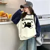 Ropa para niños otoño sudadera para niñas 2026 nuevo estilo primavera y otoño color dopamina bloques de color top para niñas en stock venta al por mayor