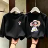 Camiseta de manga larga para niña, algodón puro, nueva y elegante camiseta de otoño para niños 2026, camiseta básica de otoño para niña pequeña
