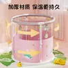 Tina de baño para bebé, plegable, para uso en casa, transparente, interior, para niños, recién nacidos, tina de baño, alberca