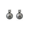 Estilo Idéntico de Zhang Jiani Jiang Xi Zhenduo Cáñamo Gris Pendientes de Perla Princesa Diana Shijia Pendientes de Mujer 2025 Nuevo Estilo Caliente