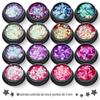 3mm cinco pontas estrela manicure sequins 16 terno colorido ultra-fino mágico slime gota cola olho maquiagem corpo manicure acessórios