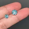 Clavo de Hueso de Oreja Colorido de 6 mm Corte Milenio Rosa Acero de Titanio Zircón 5A Camelia Clavo de Cartílago Auricular Pendientes Super Brillantes para Agujero de Oreja