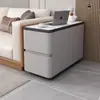 Sofá de Sala de Estar Aparador Armazenamento Luxo Leve Multifuncional Móvel Madeira Maciça Ultra-Estreito Pequeno Gabinete Lateral Mesa Lateral Simples Moderna