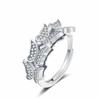 Deseo Nuevo Anillo de Mariposa de Doble Capa de Circonio Incrustado de Diamantes de Moda Creativa para Mujer Anillo Ajustable de Temperamento Suministro Transfronterizo