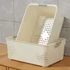 Cesta de almacenamiento de artículos diversos para refrigerios, cesta de almacenamiento de plástico para el hogar, caja de almacenamiento para gabinete de cocina, armario de dormitorio, caja de almacenamiento de ropa